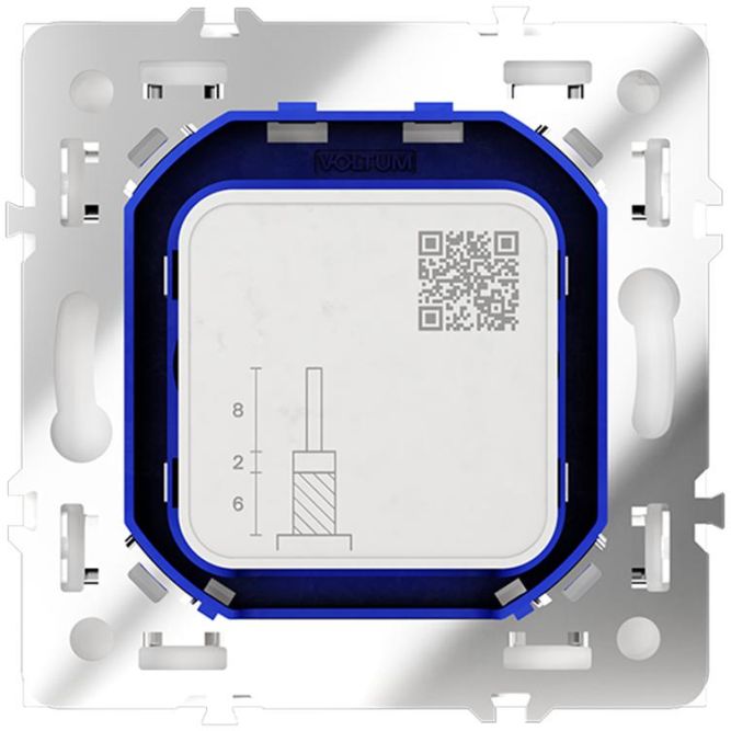 Розетка телевизионная оконечная TV + SAT 2-м СП S70 механизм бел. матов. Voltum VLS060402