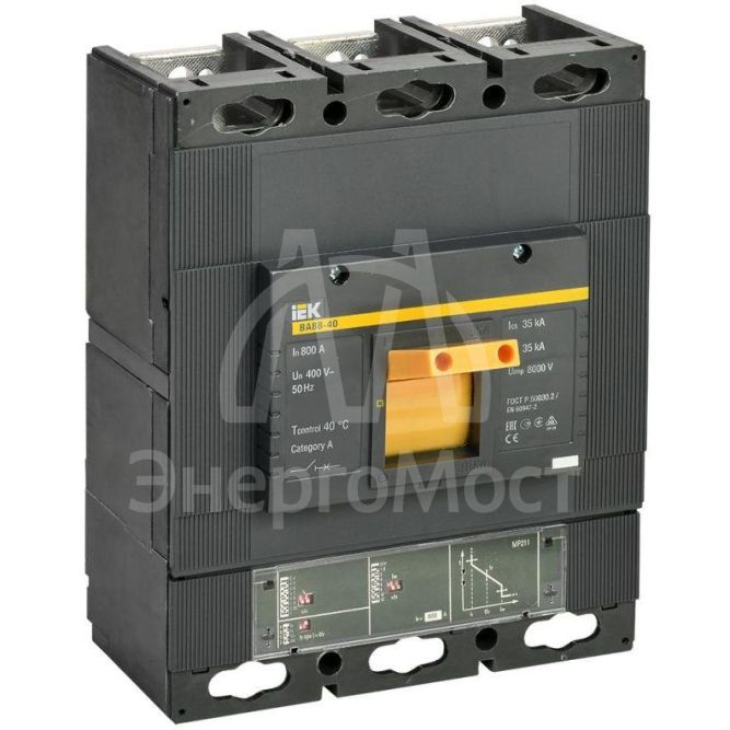 Выключатель автоматический 3п 800А 35кА ВА 88-40 электр. расцеп. MP 211 IEK SVA51-3-0800