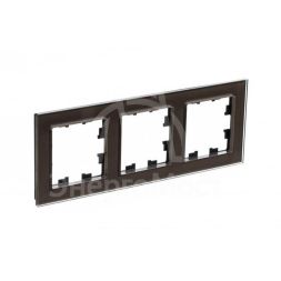Рамка 3-м AtlasDesign Nature стекло мокко SchE ATN320603