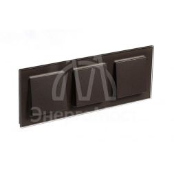 Рамка 3-м AtlasDesign Nature стекло мокко SchE ATN320603