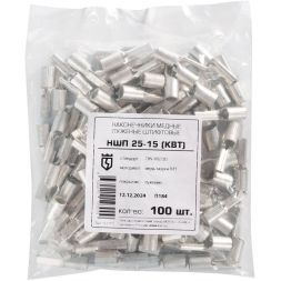 Наконечник штифтовой плоский НШП-25 КВТ 50310