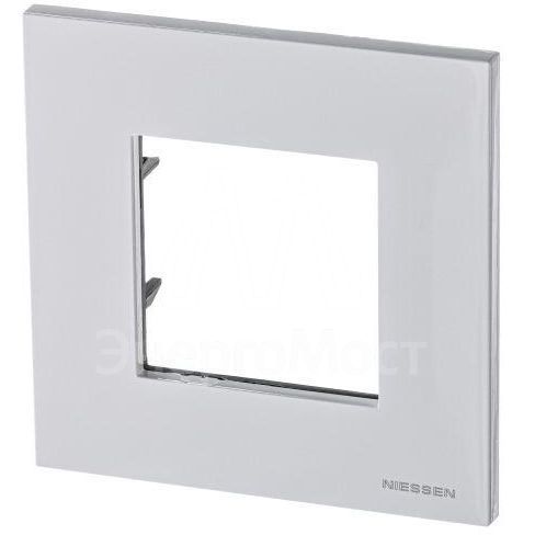 Рамка 1-м 2мод. Zenit бел. ABB 2CLA227100N1101