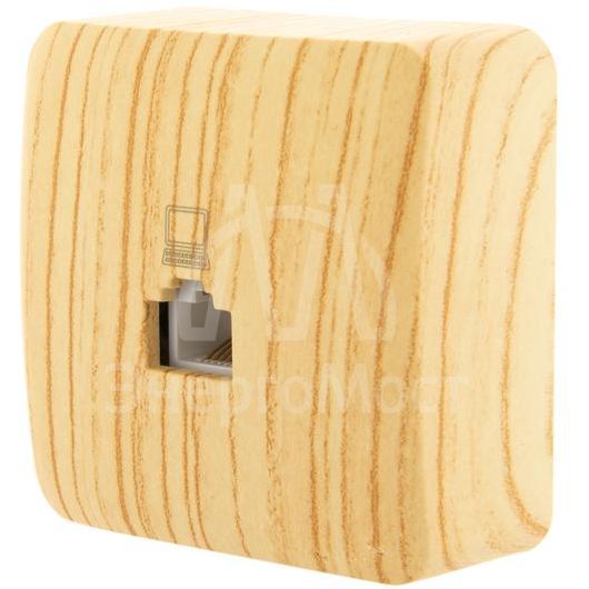 Розетка компьютерная 1-м ОП VIOLA беленый дуб LEZARD 751-5200-139