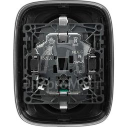 Розетка 2-м СП Valena Allure 16А IP20 250В 2х2P+E защ. шторки безвинт. клеммы с лицев. панелью антрацит Leg 753936