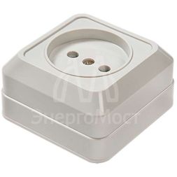 Розетка 1-м BOLLETO накл. 7022 бел. ASD / IN HOME 4680005959785