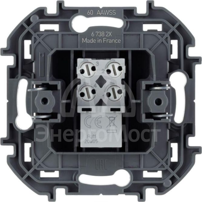 Розетка телефонная Inspiria RJ11 механизм бел. Leg 673820