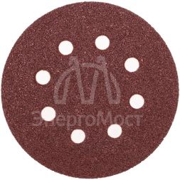 Диск абразивный перфорированный на ворсовой основе на липучке P80 125мм (уп.10шт) Kranz KR-91-1166