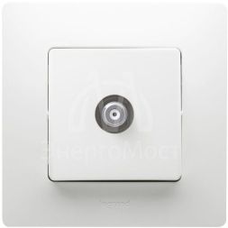 Розетка телевизионная TV СП Etika 2дБ 0-2400МГц с топологией &amp;quot;звезда&amp;quot; механизм бел. Leg 672251