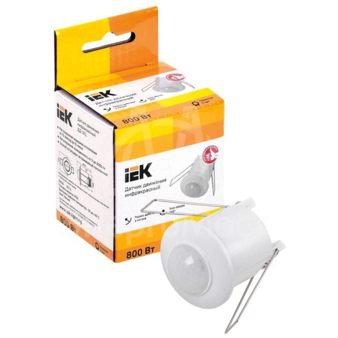 Детектор движения ДД 301 800Вт 360град. 6М IP20 бел. IEK LDD11-301-800-001