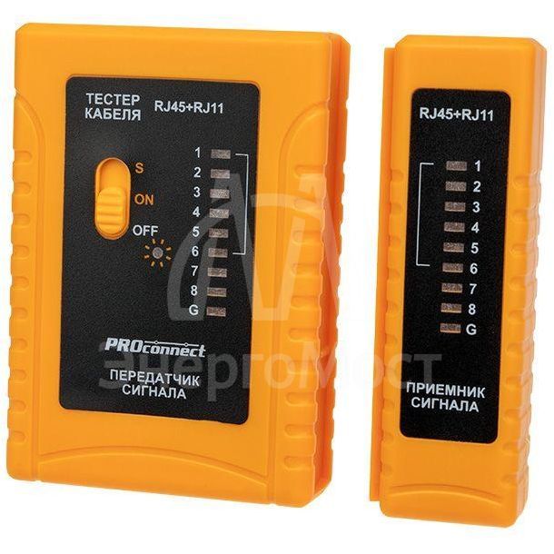 Тестер кабеля RJ45+RJ11 HT-C004 PROCONNECT 12-1006-4
