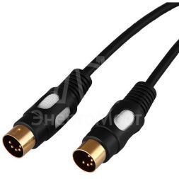 Шнур DIN 5PIN Plug - DIN 5PIN Plug 1.5м (GOLD) Rexant 17-2522