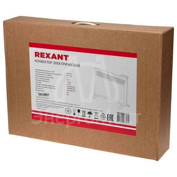 Конвектор электрический 1.5кВт с механическим термостатом Rexant 60-0084