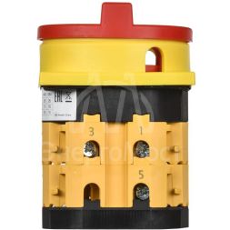 Переключатель кулачковый 16А (сх. 91) закрытая рукоятка авар. IEK MI-CS12-016-091