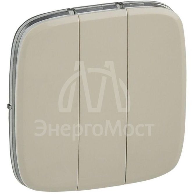 Панель лицевая Valena Allure для 3-кл. выкл. сл. кость Leg 755036