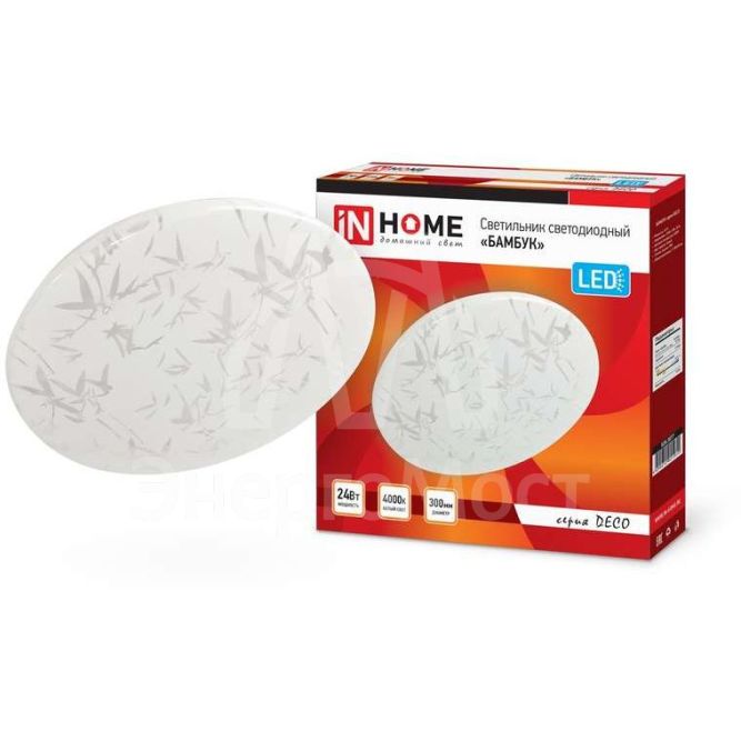 Светильник светодиодный DECO БАМБУК 24Вт 230В 4000К 1560лм 300мм IN HOME 4690612021911
