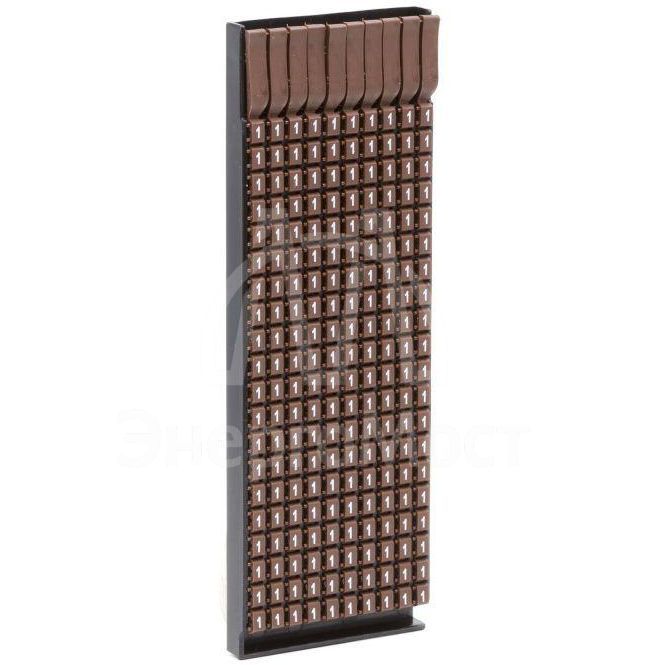 Маркер для каб. 0.5-1.5мм пустой корич. (уп.200шт) DKC MKF999BRS1