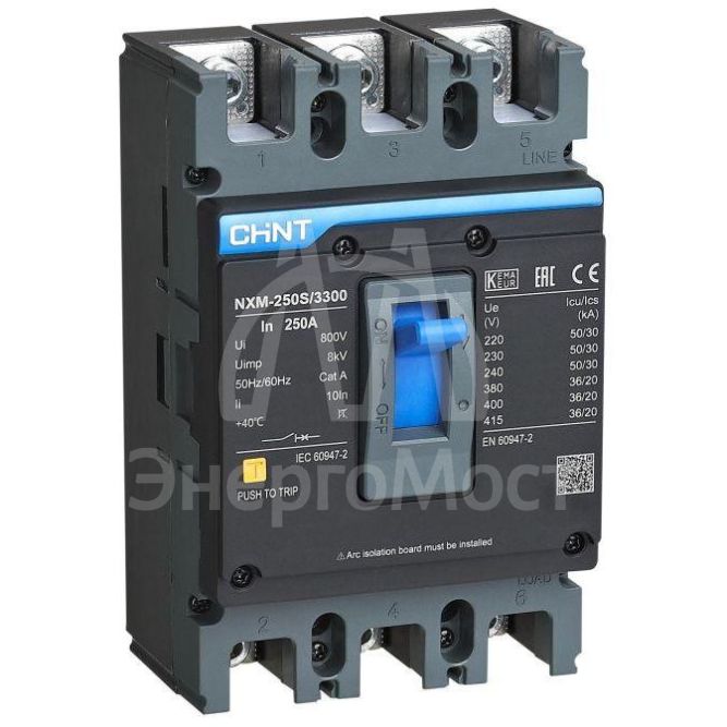 Выключатель автоматический 3п 250А 35кА NXM-250S (R) CHINT 131369