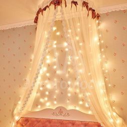 Гирлянда светодиодная &amp;quot;Светодиодный Дождь&amp;quot; 3х2м 240LED тепл. бел. IP20 230В свечение с динамикой провод прозр. Neon-Night 235-092