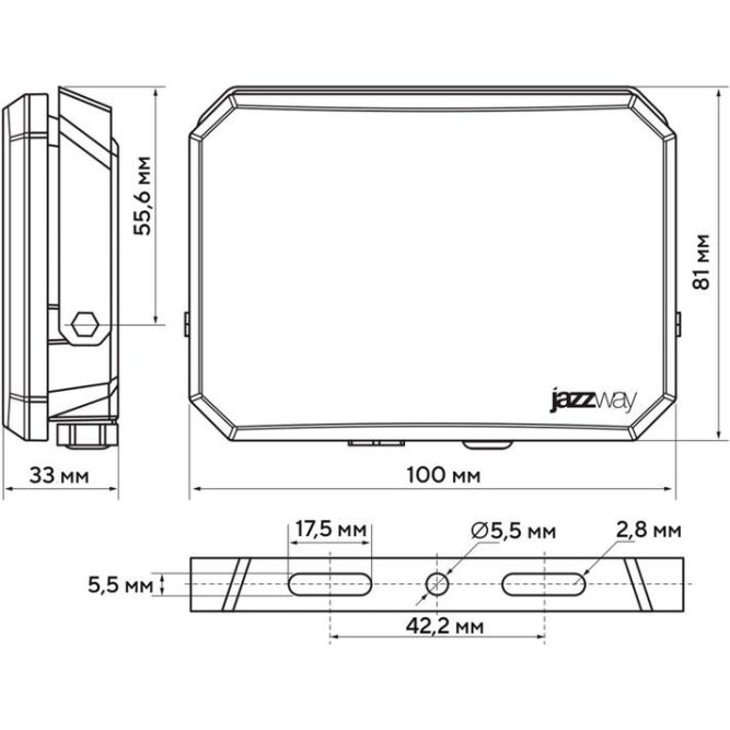 Прожектор светодиодный PFL-SA 30Вт OPAL 6500К IP65 СДО Pro JazzWay 5070325