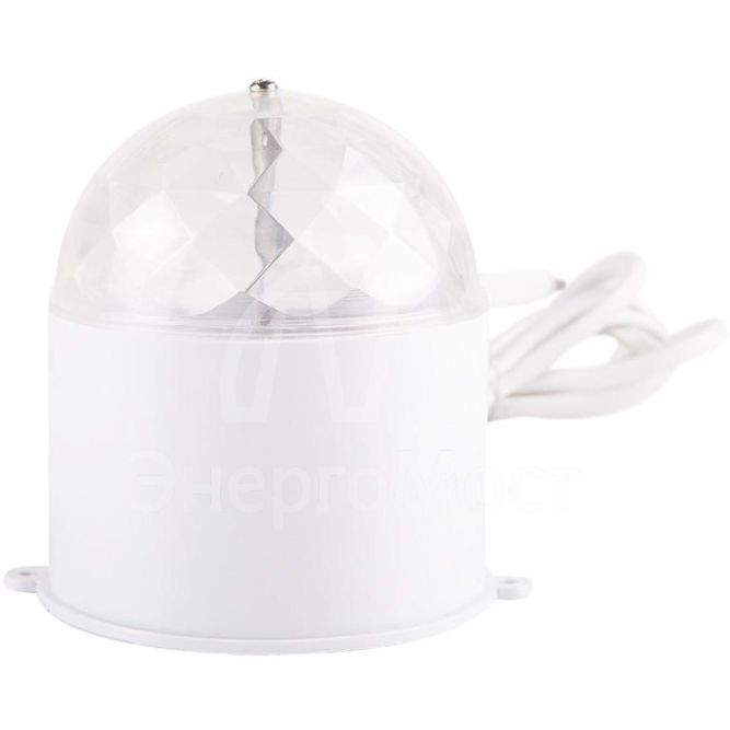 Лампа светодиодная &amp;quot;Диско&amp;quot; 3LED RGB 6Вт шар 220В многоцв. IP20 Neon-Night 601-252