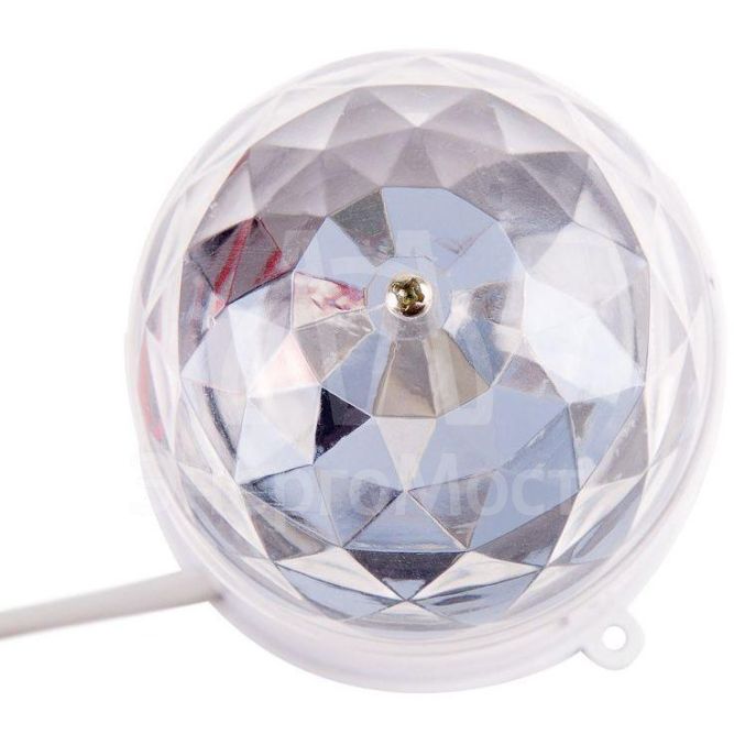 Лампа светодиодная &amp;quot;Диско&amp;quot; 3LED RGB 6Вт шар 220В многоцв. IP20 Neon-Night 601-252