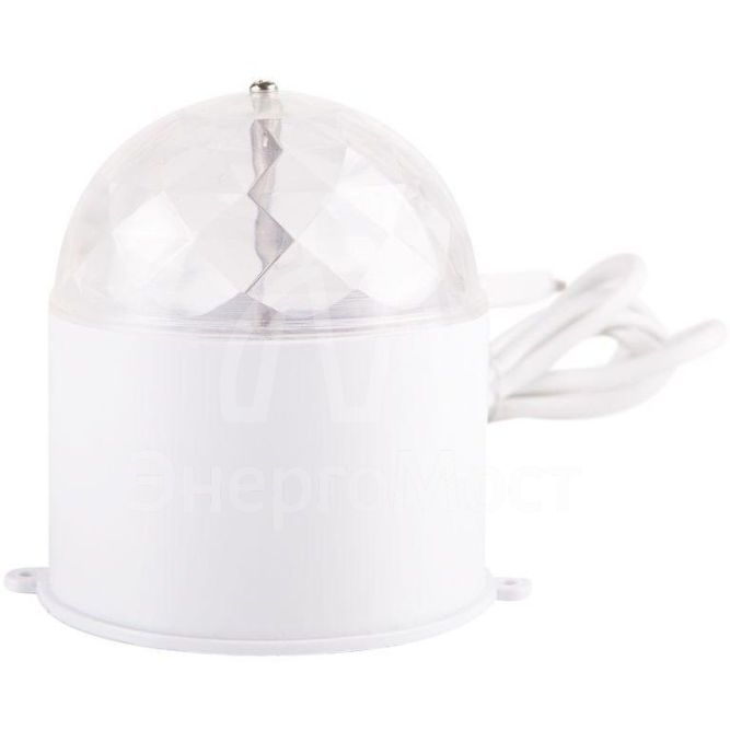 Лампа светодиодная &amp;quot;Диско&amp;quot; 3LED RGB 6Вт шар 220В многоцв. IP20 Neon-Night 601-252