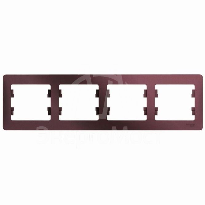 Рамка 4-м Glossa горизонт. баклажан. SchE GSL001104