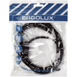 Кабель удлинитель USB ELX-EC01P-USB USB (АМ)-USB (AF) 2м PVC пакет черн. Ergolux 15298