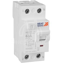 Выключатель дифференциального тока (УЗО) 2п 63А 30мА тип AC 4.5кА OptiDin DM63-2263 УХЛ4 КЭАЗ 343890