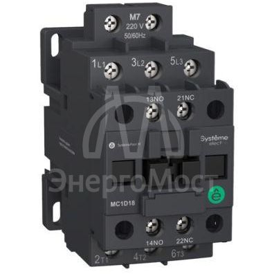 Контактор MC1D 3п 9А кат. 24В DC 1НО+1НЗ SE MC1D09BD