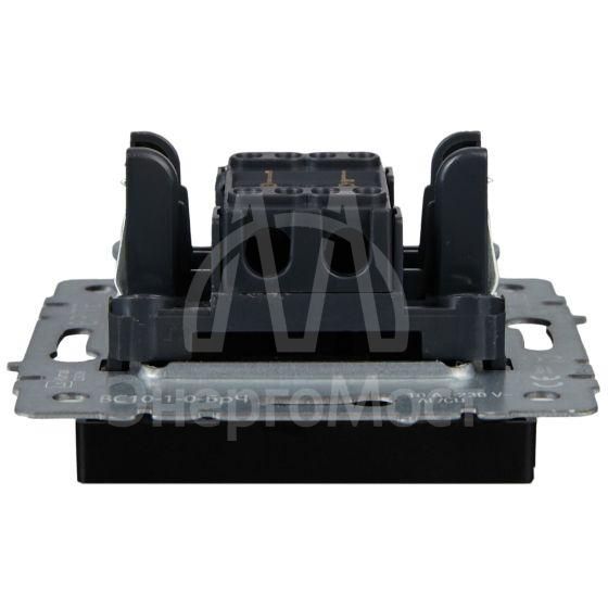 Выключатель 1-кл. СП BRITE ВС10-1-0-БрЧ 10А черн. IEK BR-V10-0-10-K02