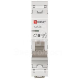 Выключатель автоматический модульный 1п 10А C 4.5кА ВА 47-63N PROxima EKF M634110C