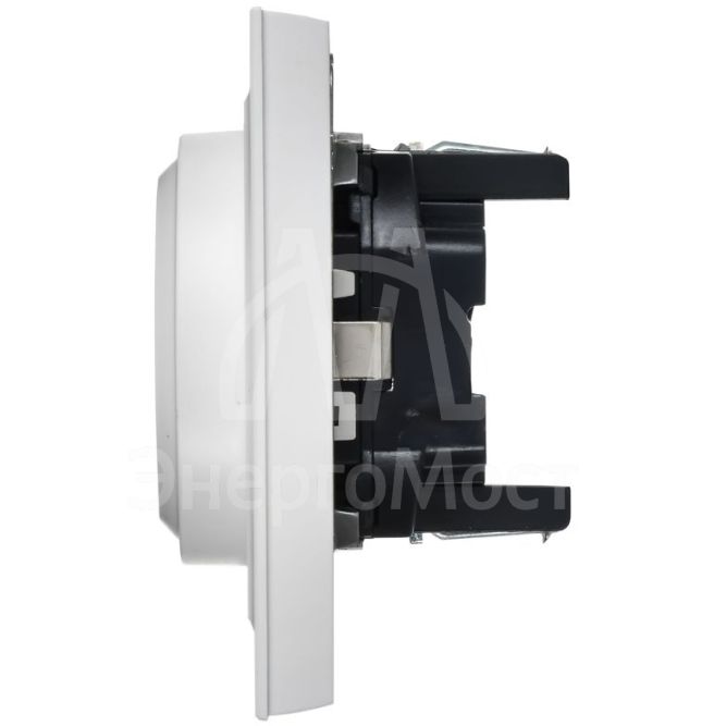 Розетка 2-м СП BRITE РС12-3-БрАБ 16А в сборе с заземл. без защ. шторок арктич. бел. IEK BR-R21-16-K91-F