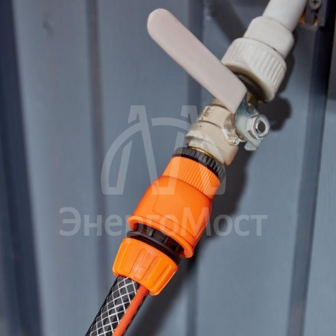 Коннектор для шланга быстросъемный с автостопом 1/2дюйма ЧЕТЫРЕ СЕЗОНА 62-0218