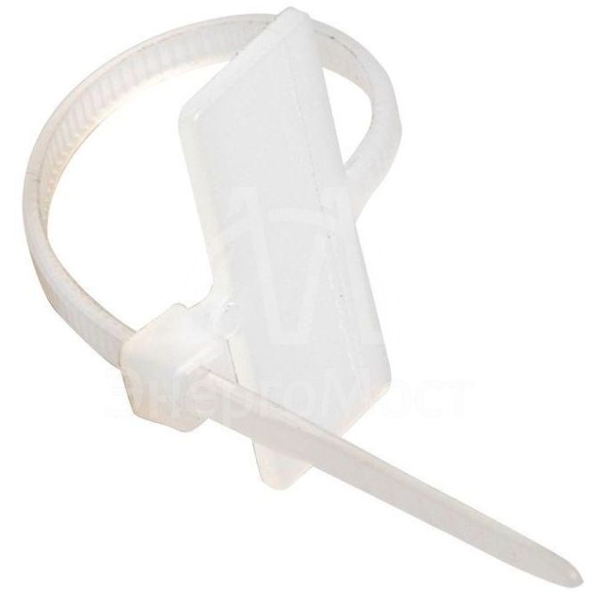 Хомут кабельный ХП2 2.5х100 нейл. бел. с таб. 24х10 (уп.100шт) IEK UHH62-3-100-100