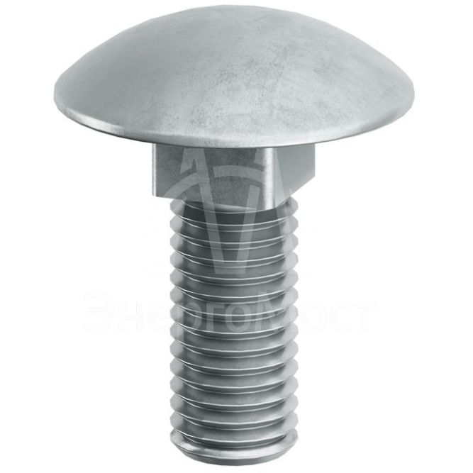 Винт с гладкой головкой и квадратным подголовником М6х16 гор. оцинк. DKC CM010616HDZ