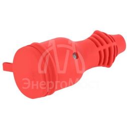Розетка RX11-R-IP44 прямая с заземл. каучук красн. ЭРА Б0069326