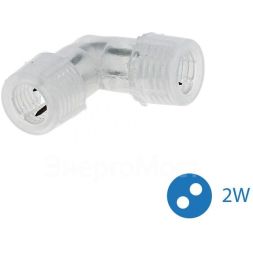 Коннектор &amp;quot;L&amp;quot;-образный для Дюралайта 2W 13мм Космос KOC-DL-2W13-CL