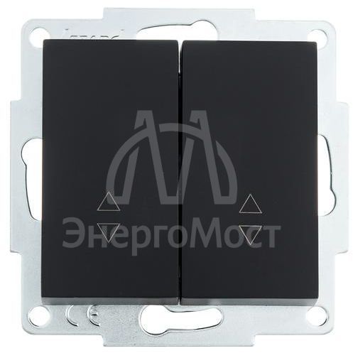 Механизм выключателя проходн. 1-кл.СП VESNA двойной черн. бархат LEZARD 742-4288-106