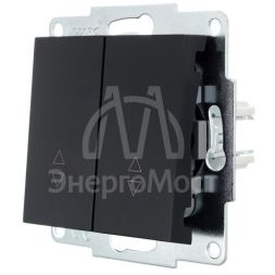Механизм выключателя проходн. 1-кл.СП VESNA двойной черн. бархат LEZARD 742-4288-106