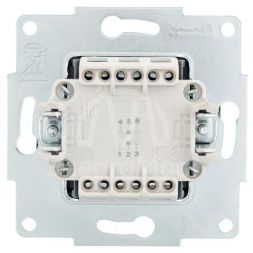 Механизм выключателя проходн. 1-кл.СП VESNA двойной черн. бархат LEZARD 742-4288-106