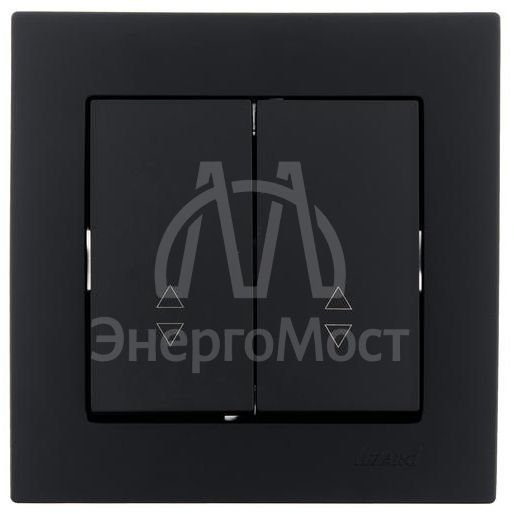 Механизм выключателя проходн. 1-кл.СП VESNA двойной черн. бархат LEZARD 742-4288-106