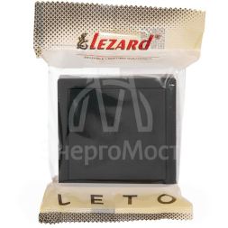 Выключатель 1-клав. проходной LETO черн. бархат LEZARD 752-4200-105