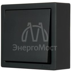 Выключатель 1-клав. проходной LETO черн. бархат LEZARD 752-4200-105