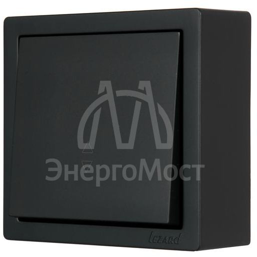 Выключатель 1-клав. проходной LETO черн. бархат LEZARD 752-4200-105