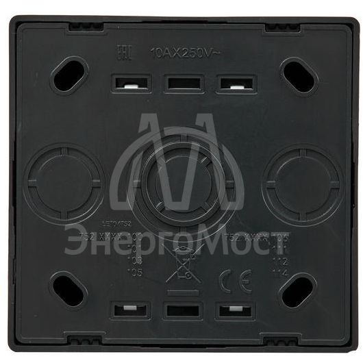 Выключатель 1-клав. проходной LETO черн. бархат LEZARD 752-4200-105