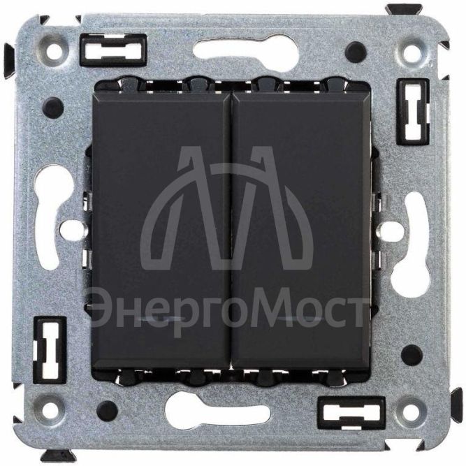 Переключатель 2-кл. СП Avanti &amp;quot;Черный матовый&amp;quot; DKC 4412114