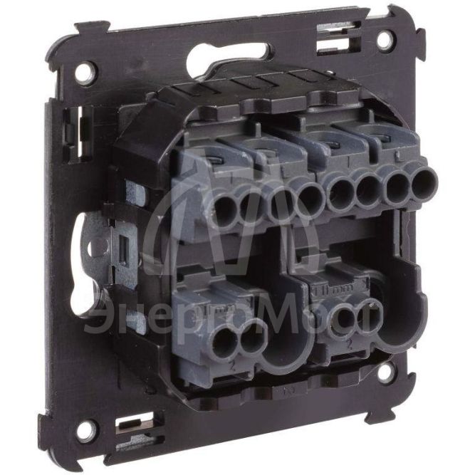 Переключатель 2-кл. СП Avanti &amp;quot;Черный матовый&amp;quot; DKC 4412114