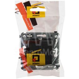 Переключатель 2-кл. СП Avanti &amp;quot;Черный матовый&amp;quot; DKC 4412114