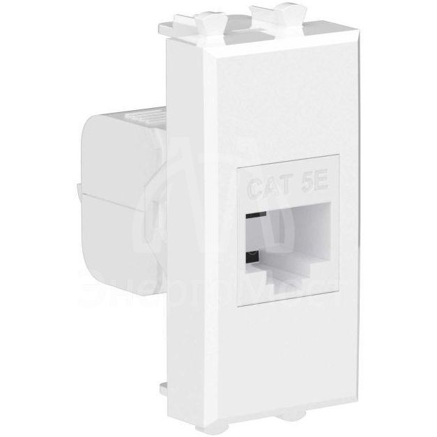 Розетка компьютерная 1мод. Avanti &amp;quot;Белое облако&amp;quot; RJ45 кат.5E без шторок модульная механизм DKC 4400661